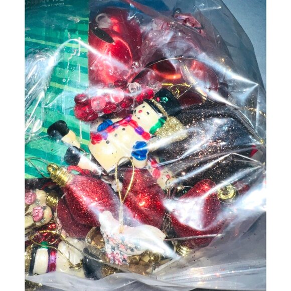 Holiday Bundle With Mixed Small Christmas Ornaments & Ornament Hooks - Picture 3 of 6